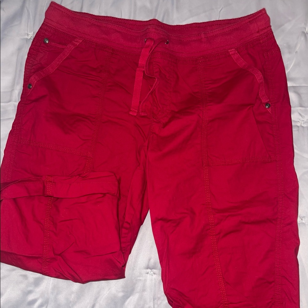 Style & Co Red Capris; Size M